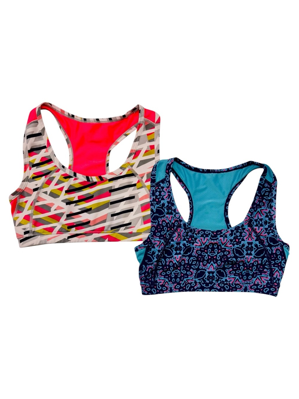 Fabletics XS Sports Bra Bundle 2-Pack Racerback Printed Activewear